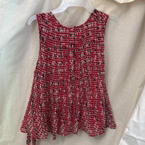 Banana Republic Women's Pleated Tie Waist Tank XS - Picture 3 of 6
